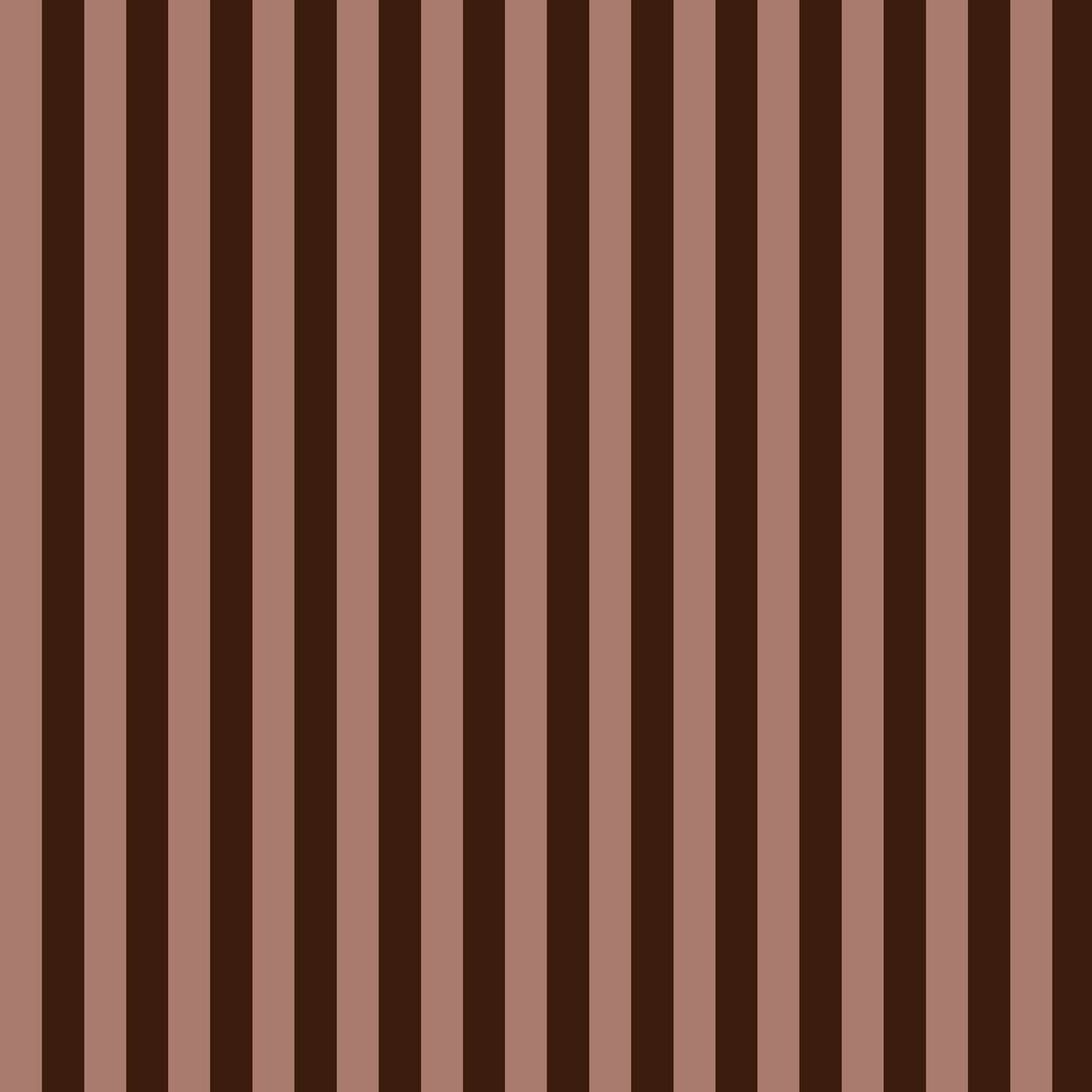 Laurice wallpaper pattern – 1 inch warm brown stripes in Mud and Dust