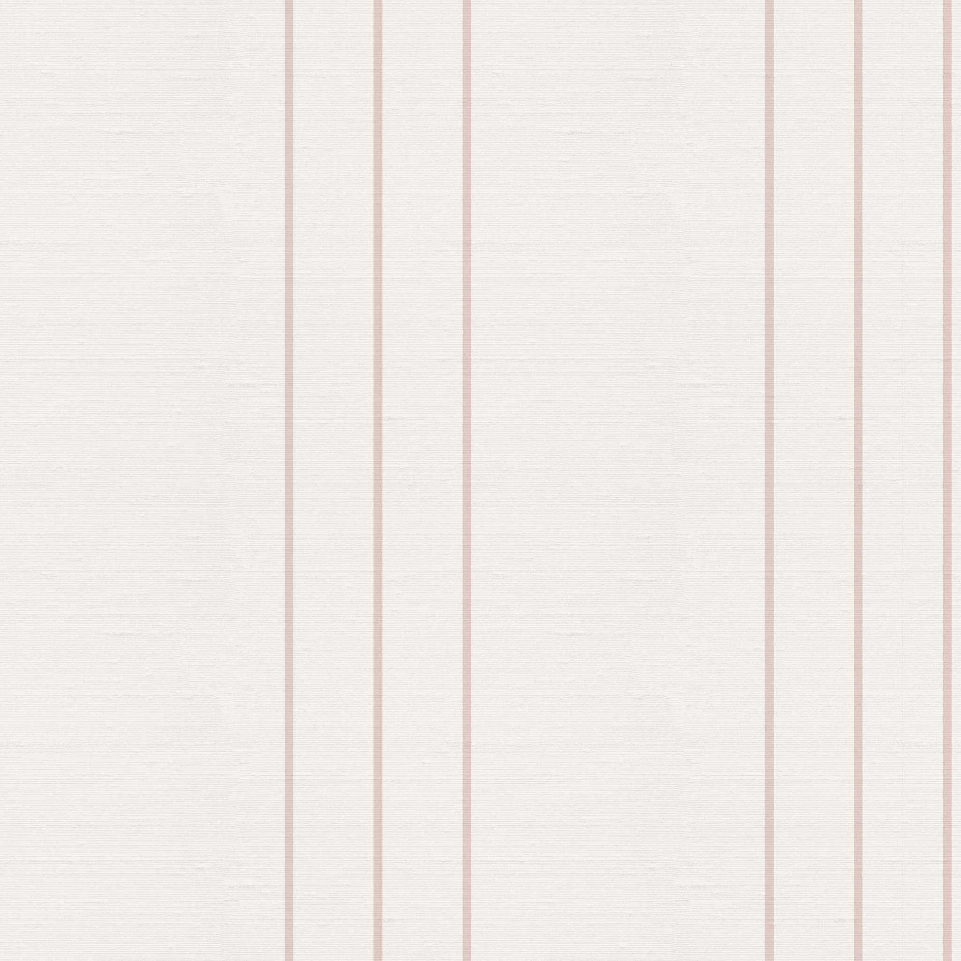 Arno Ivory Billow wallpaper pattern detail – ivory ground with blush-taupe pinstripes and subtle silk sheen