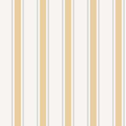 La Solana wallpaper pattern detail – wheat yellow, ivory, and grey stripes