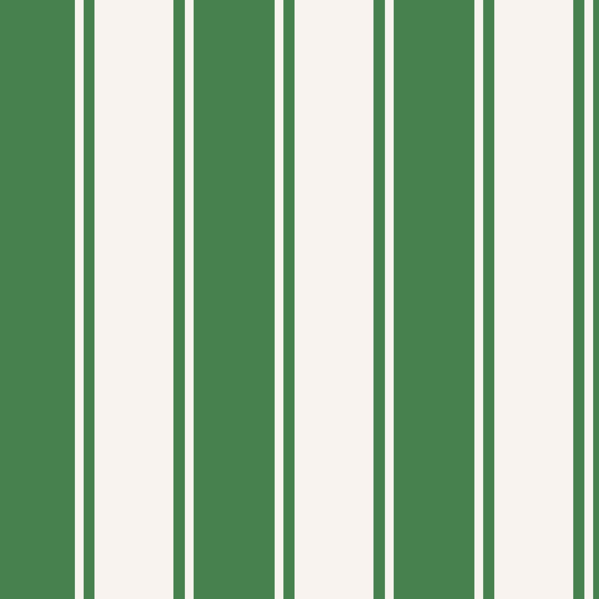 Whitfield wallpaper pattern detail – ivory and emerald stripes on smooth matte finish