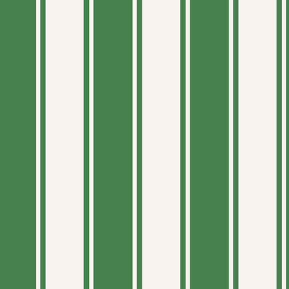 Whitfield wallpaper pattern detail – ivory and emerald stripes on smooth matte finish