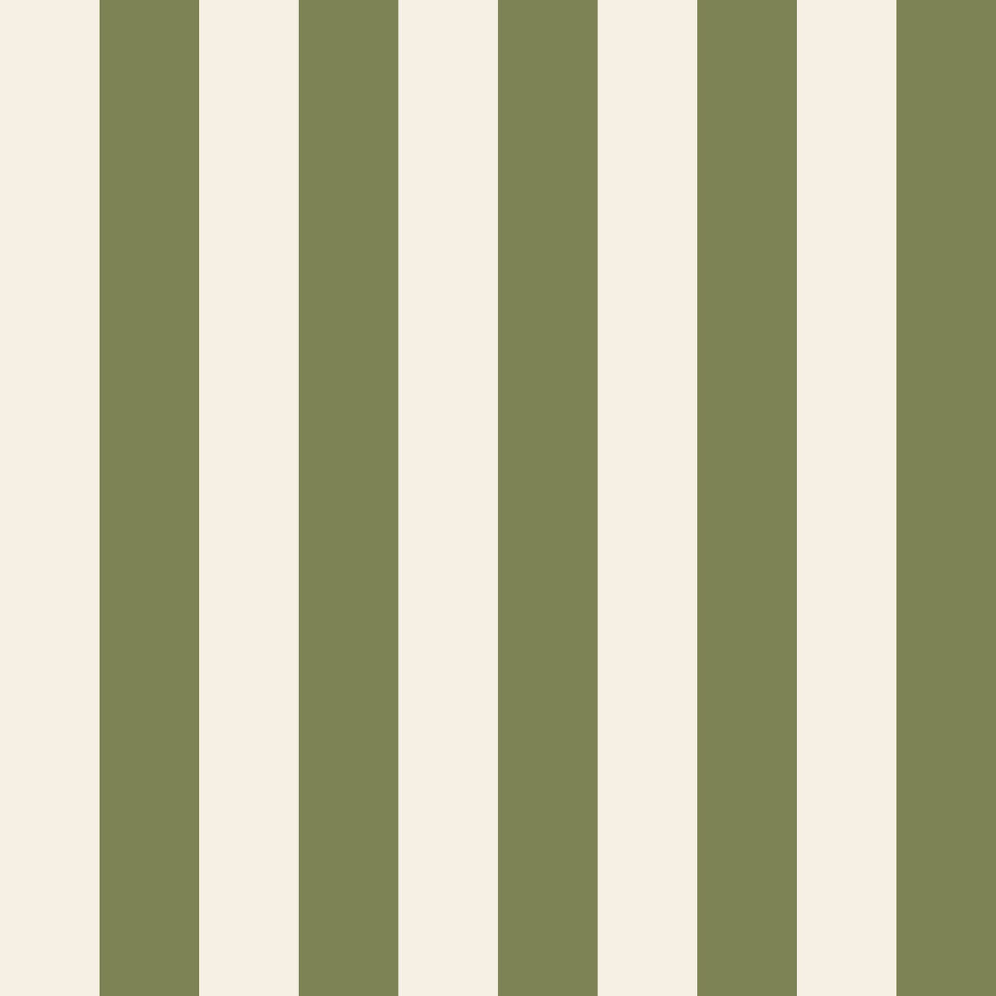 Alegre wallpaper detail – olive green and cream stripes on smooth matte finish